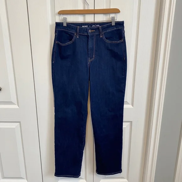 Old Navy Jeans Women’s Size 6 Size 6 Dark Blue High-Rise Wow Loose - Picture 2 of 15